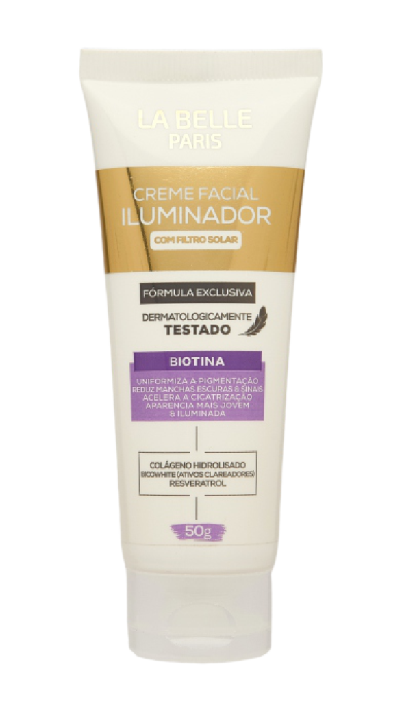 Creme Facial Iluminador com Biotina La Belle Paris